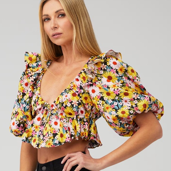 For Love & Lemons Glenn Crop Top - Picture 2 of 4